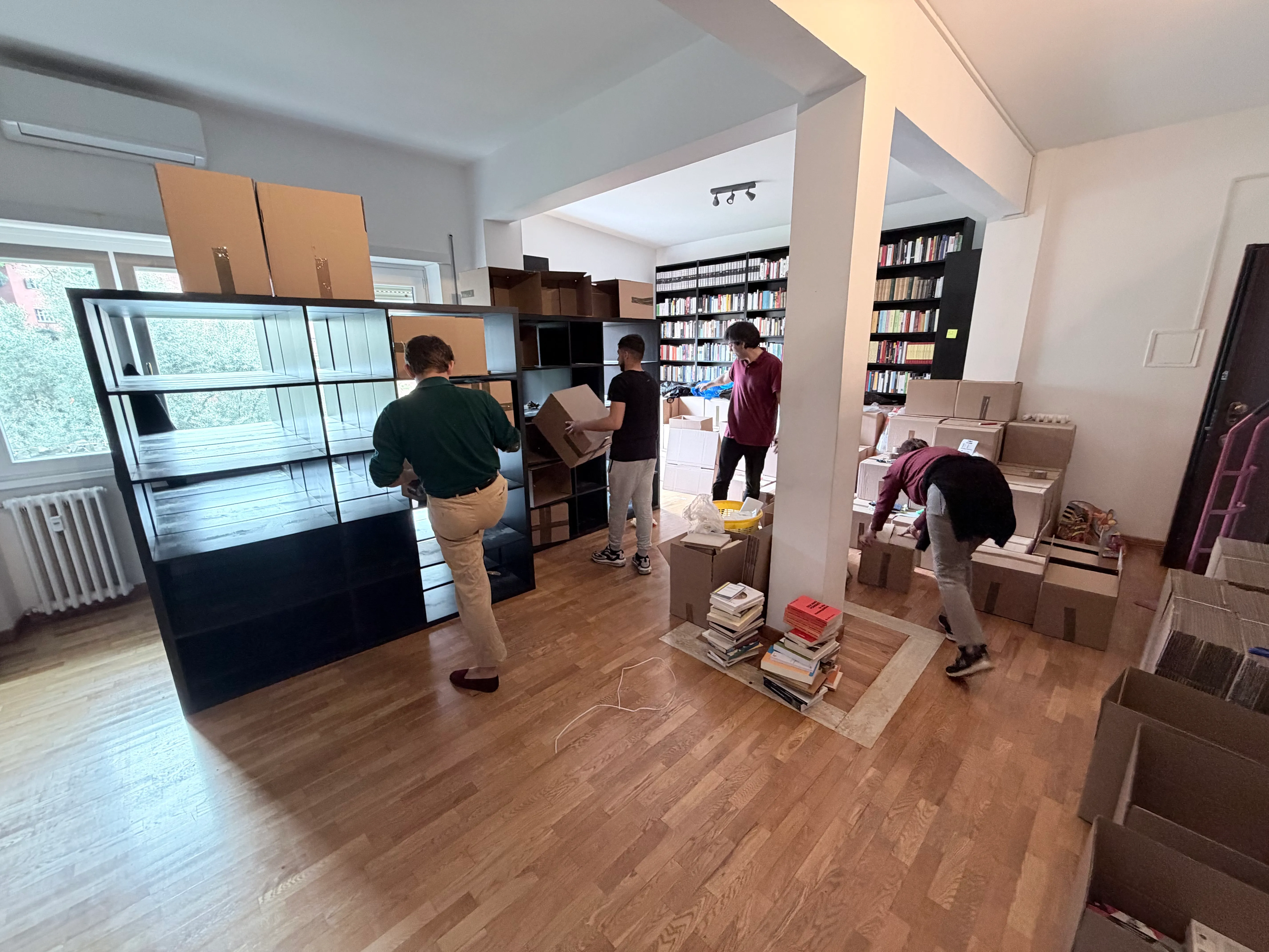 moving a library with the help of some friends